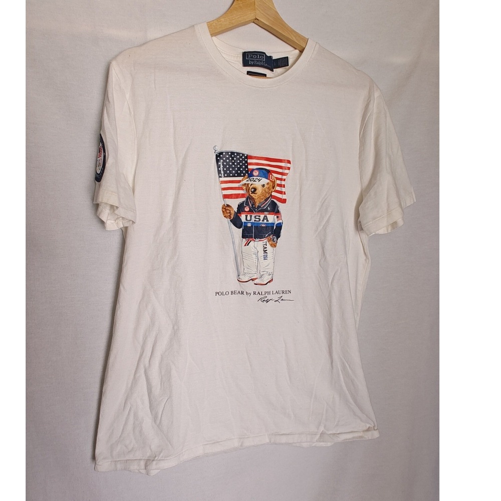 Polo Ralph Lauren Team USA Paris 2024 Summer Paralympics Villagewear Bear L - Picture 3 of 9